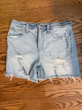 Madewell Light Blue Distressed Denim Jean Shorts